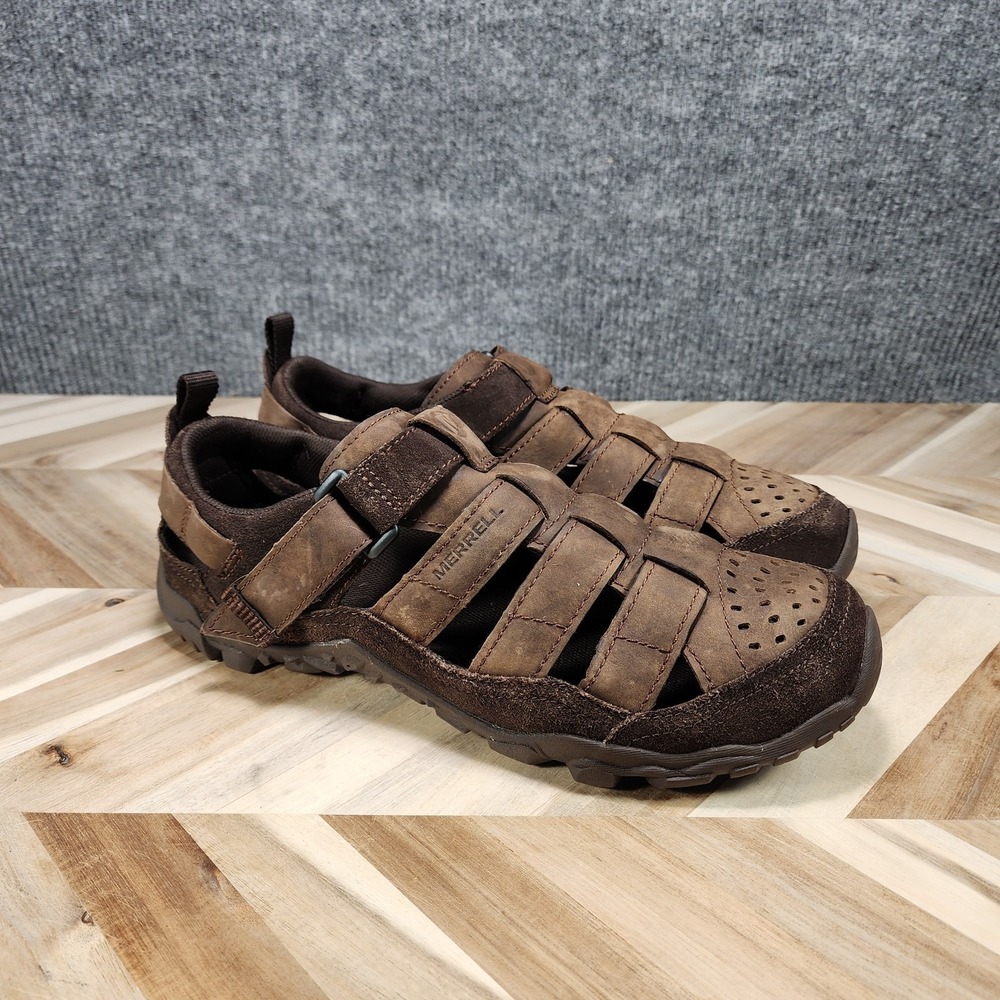 Merrell Telluride Wrap Mens Sz. 13‎ Brown Clay Leather Fisherman Hiking Sandals